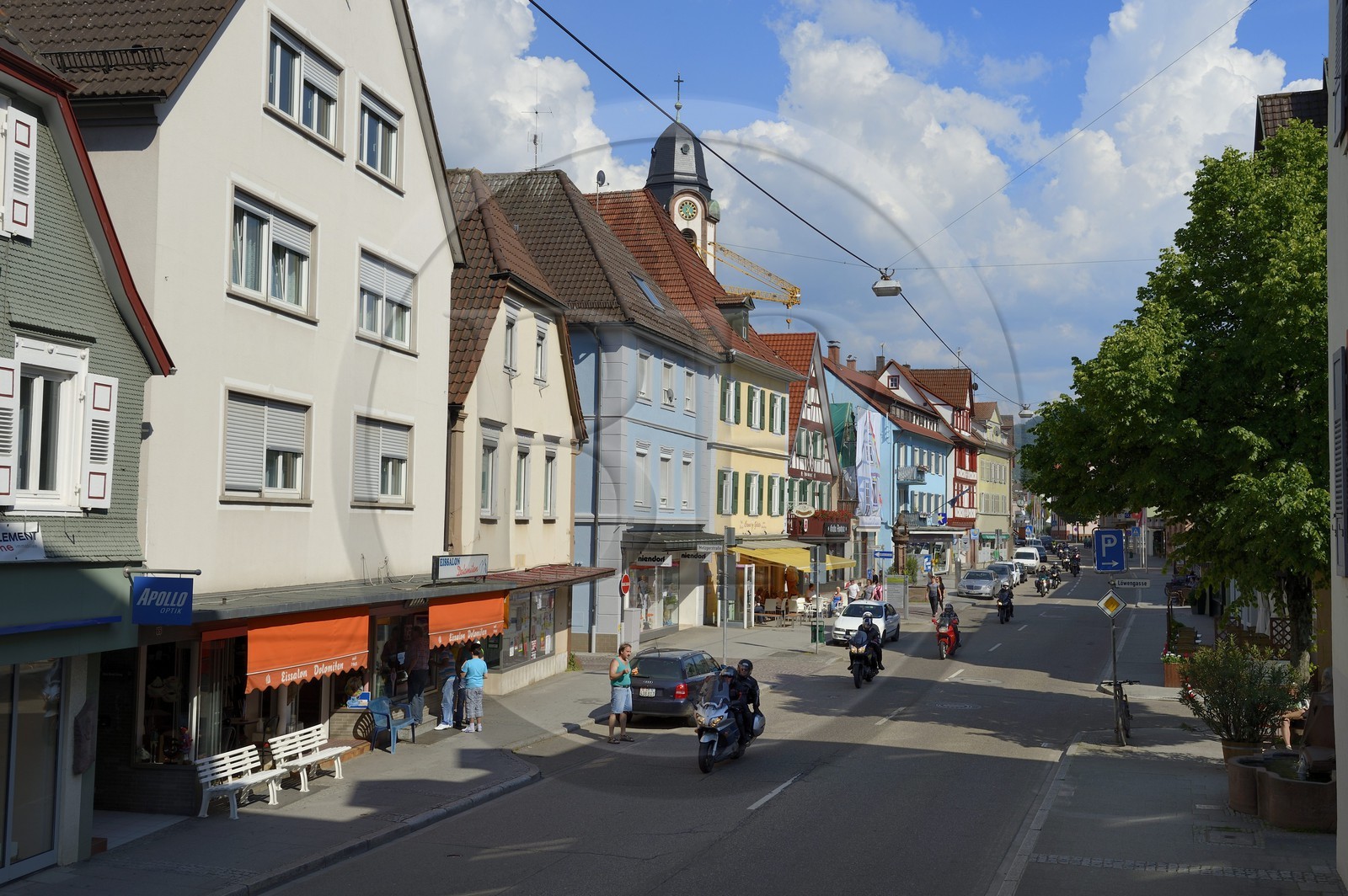 Allemagne, Bade-Wurtemberg, Oberkirch, rue principale
