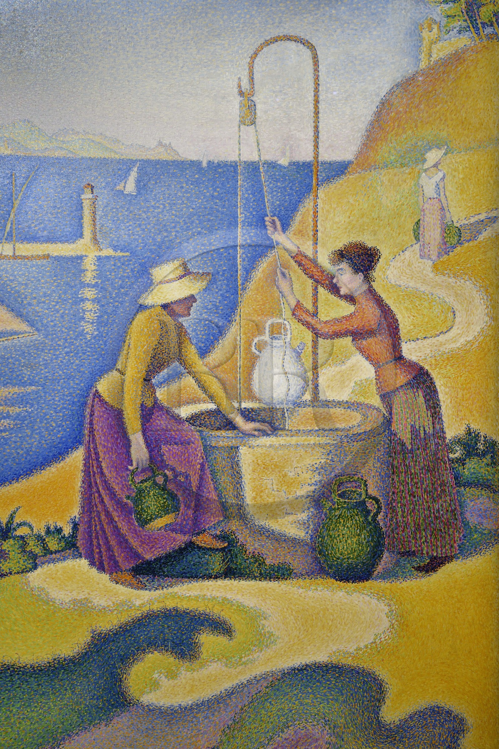 France, Paris (75), le musée d'Orsay, Femmes au puits, Opus 238 (1892) de Paul Signac