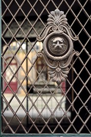 France, Puy de Dome, Clermont Ferrand, door of a mansion rue Blaise Pascal