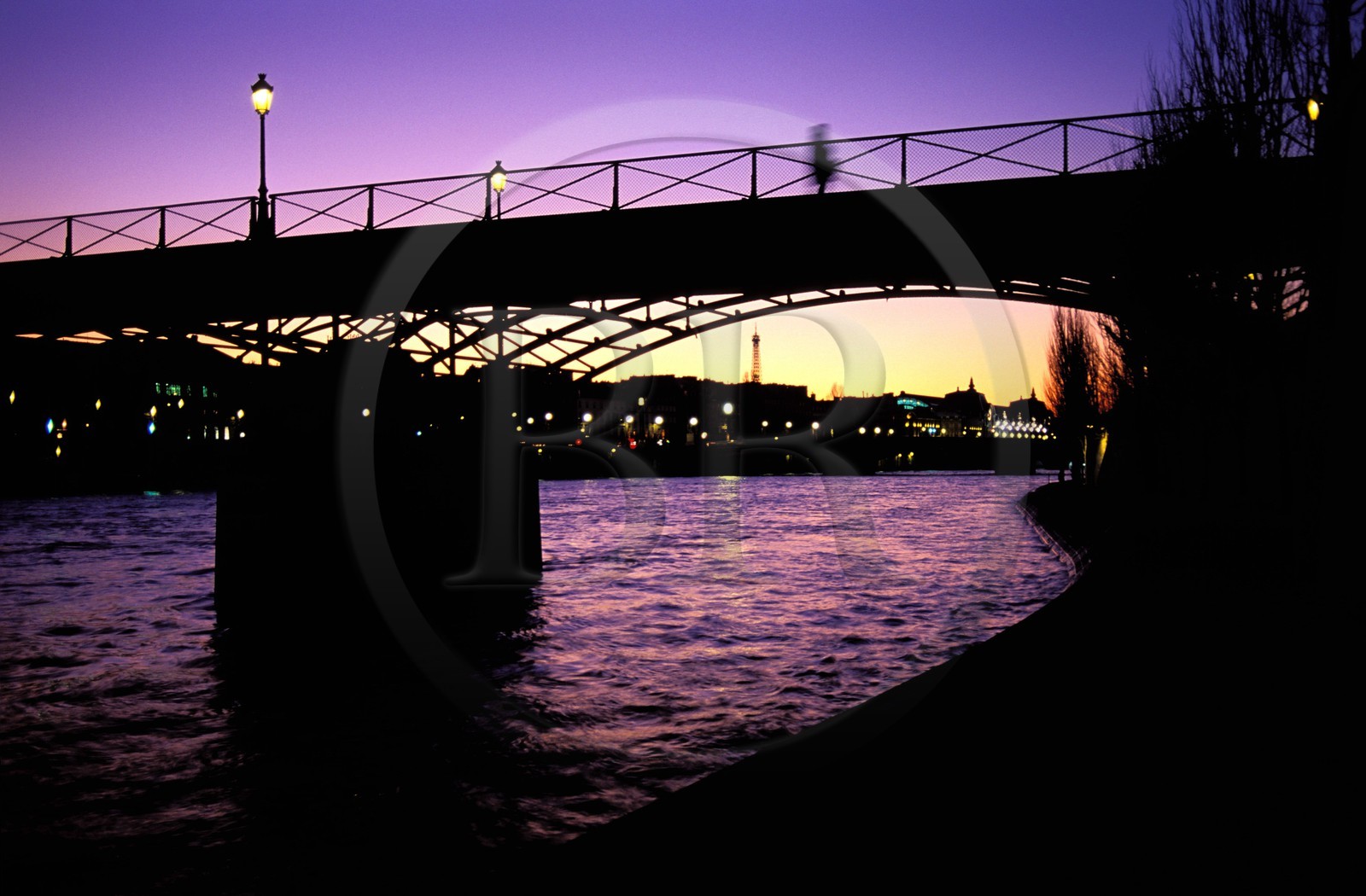 France, Paris, banks of the Seine river listed as World Heritage by UNESCO, Pont des Arts