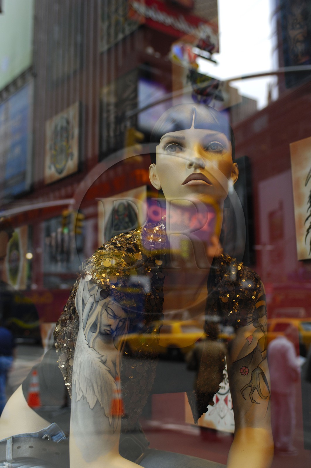 United States, New York, Manhattan, Times Square, dummy in a shop window