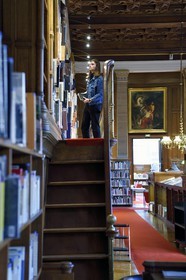 France, Paris (75), quartier de Saint-Germain-des-Prés, Ecole nationale supérieure des Beaux-Arts, la bibliothèque dans le Palais des Etudes