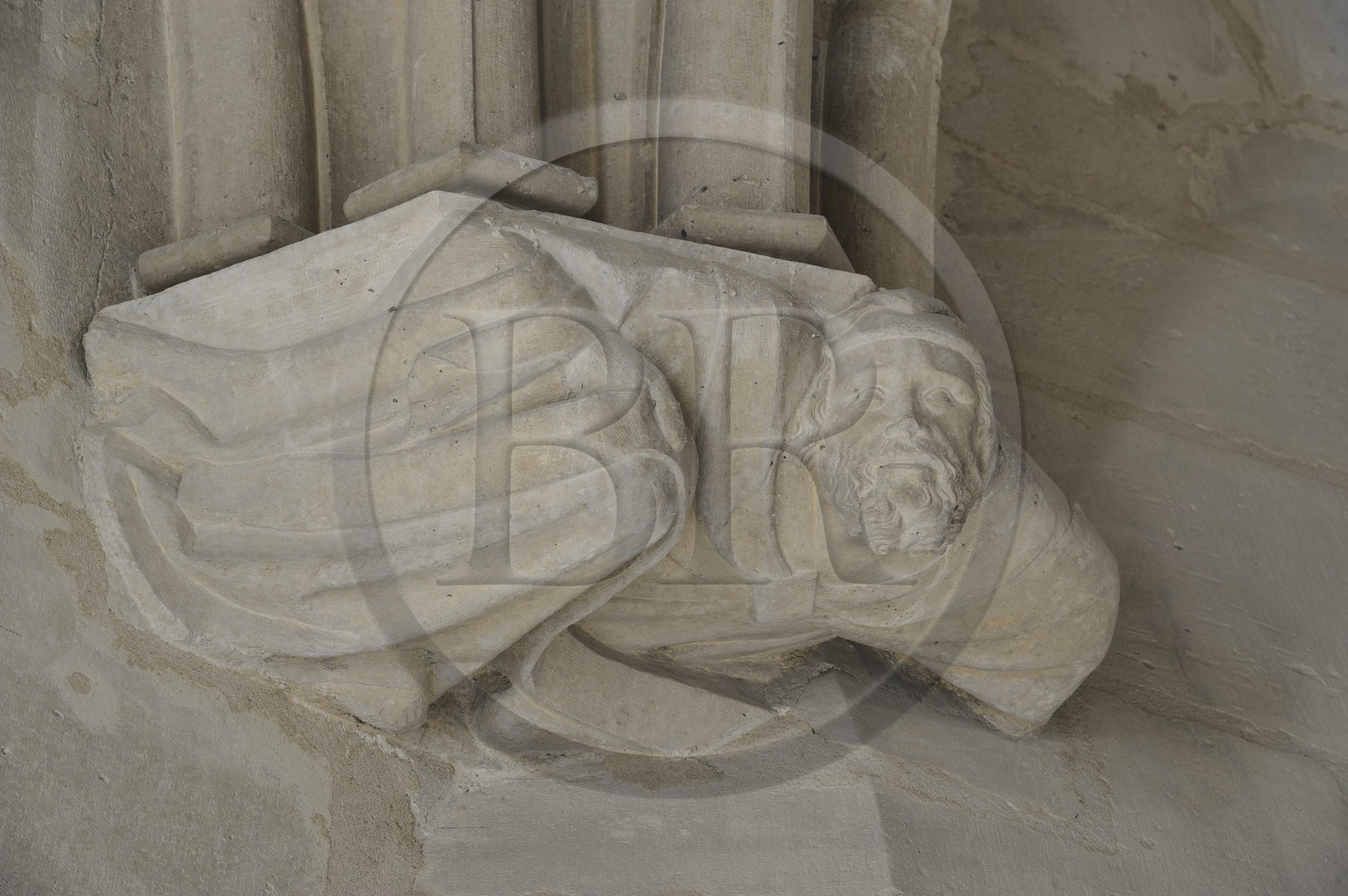 France, Val-de-Marne (94), Vincennes, le château de Vincennes, le donjon, chambre dite des Enfants au troisième étage, console ou cul de lampe