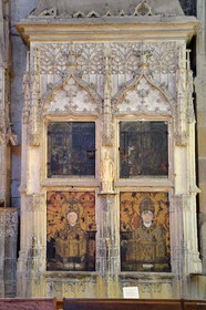 France, Allier (03), former province of Bourbonnais, Souvigny, the cluniac priory church of Saints Peter and Paul (prieuré Saint-Pierre-et-Saint-Paul), ducal necropolis of the Dukes of Bourbon, the cabinet of relics (15th century) dedicated to Saint Mayeul and Saint Odilon who were both abbots of Cluny