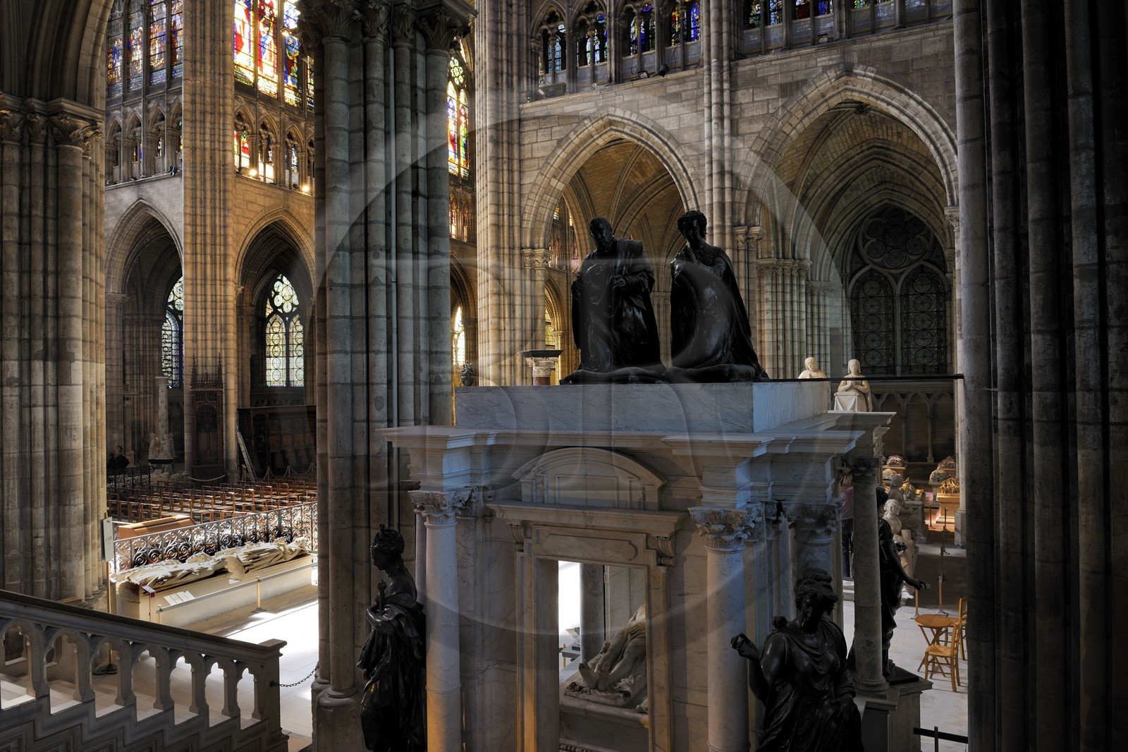 France, Seine-Saint-Denis (93), Saint-Denis, la basilique de Saint-Denis, le mausolée de Henri II et Catherine de Médicis