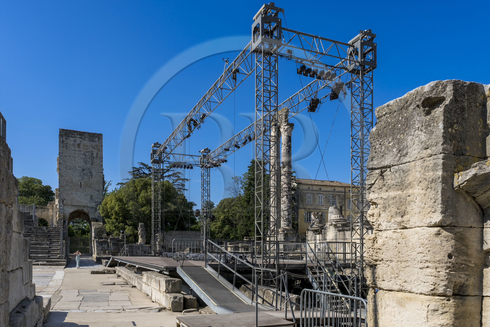 France, Bouches-du-Rhône (13), Arles, le théâtre antique du Ier siècle av. J.-C. classé Patrimoine Mondial de l'UNESCO