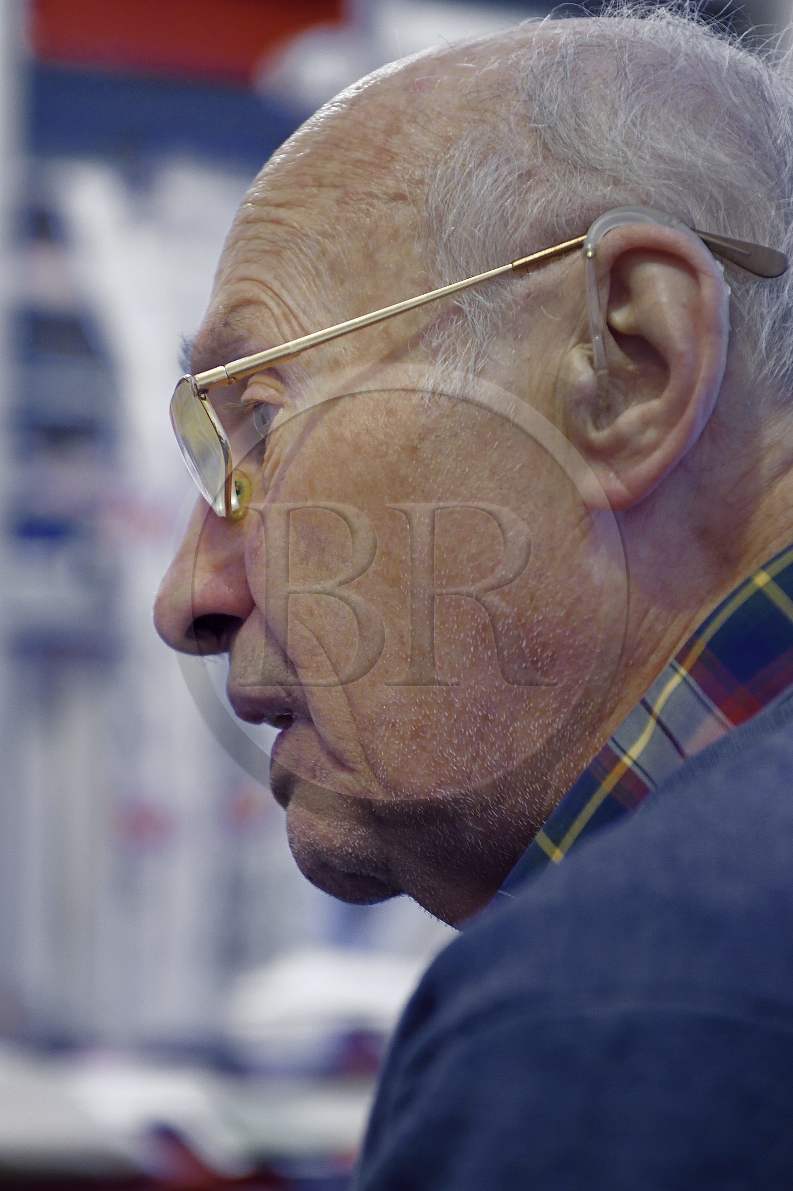 France, Paris, the artiste Jacques Villeglé in his workshop
