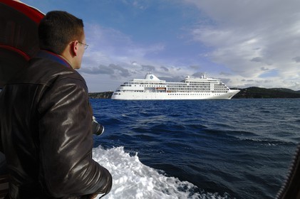 France, Corse, Porto Vechio Bay, cruise aboard the Silvershadow ship of the company Silversea