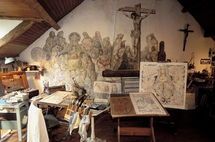 France, Essonne, Villiers le Bâcle, studio house of the painter Foujita