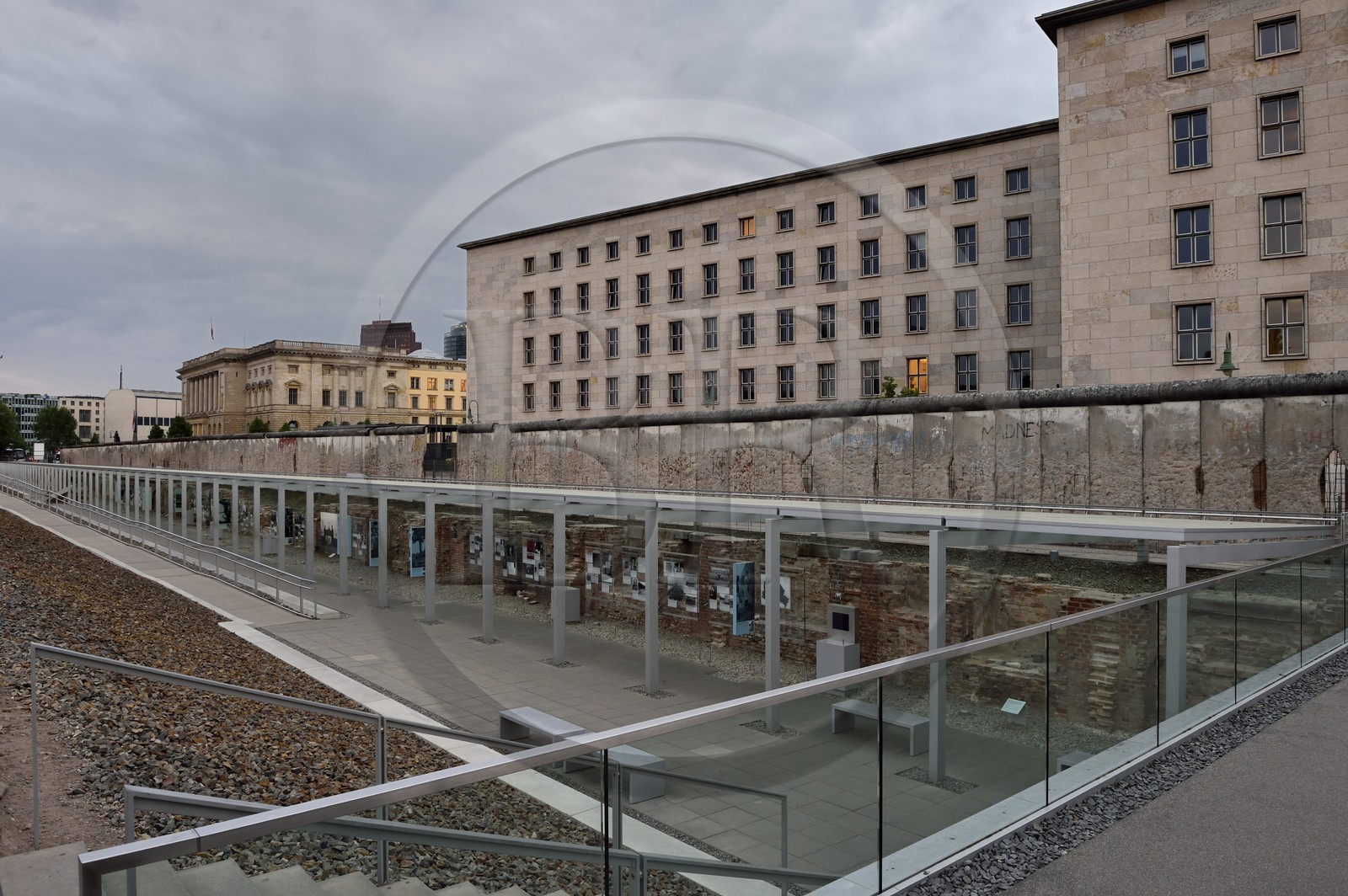 Allemagne, Berlin, Topographie des Terrors (Topographie de la Terreur), musée situé sur la Niederkirchnerstrasse sur l'ancien siège de la Gestapo et des SS