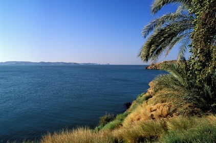 Égypte, Nubie, Abou Simbel. le Lac Nasser vu depuis les temples