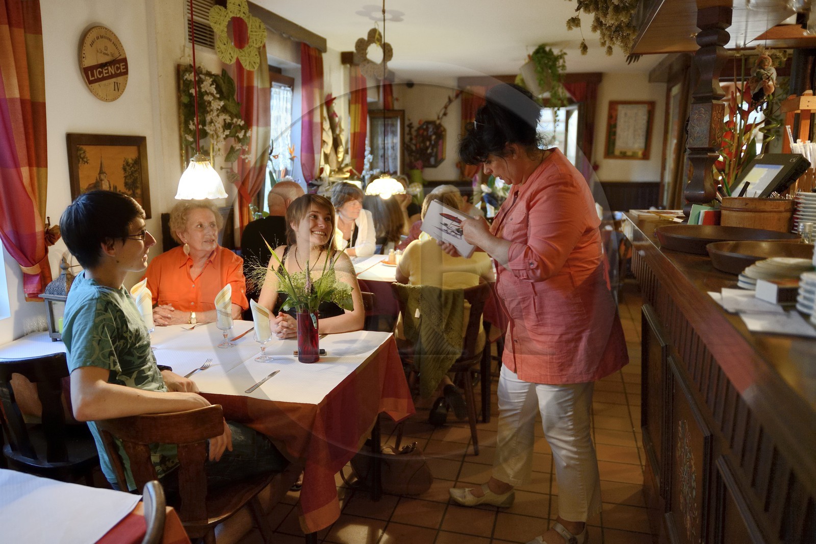 France, Bas-Rhin (67), Strasbourg, quartier de la Robertsau, restaurant Le Sandkischt