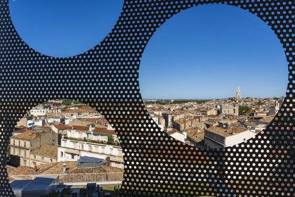 France, Herault, Montpellier, the historic center seen from Belaroïa building
