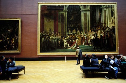 France, Paris (75), Musée du Louvre (grande galerie), le tableau Le Sacre de Napoléon par David