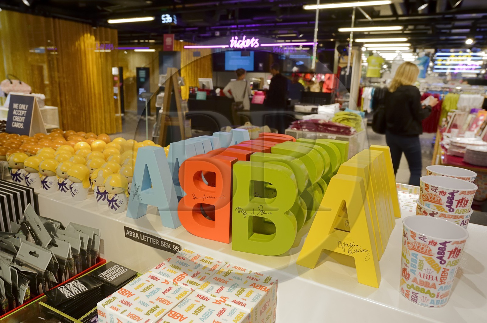 Suède, Stockholm, musée ABBA, la boutique d'objets souvenirs