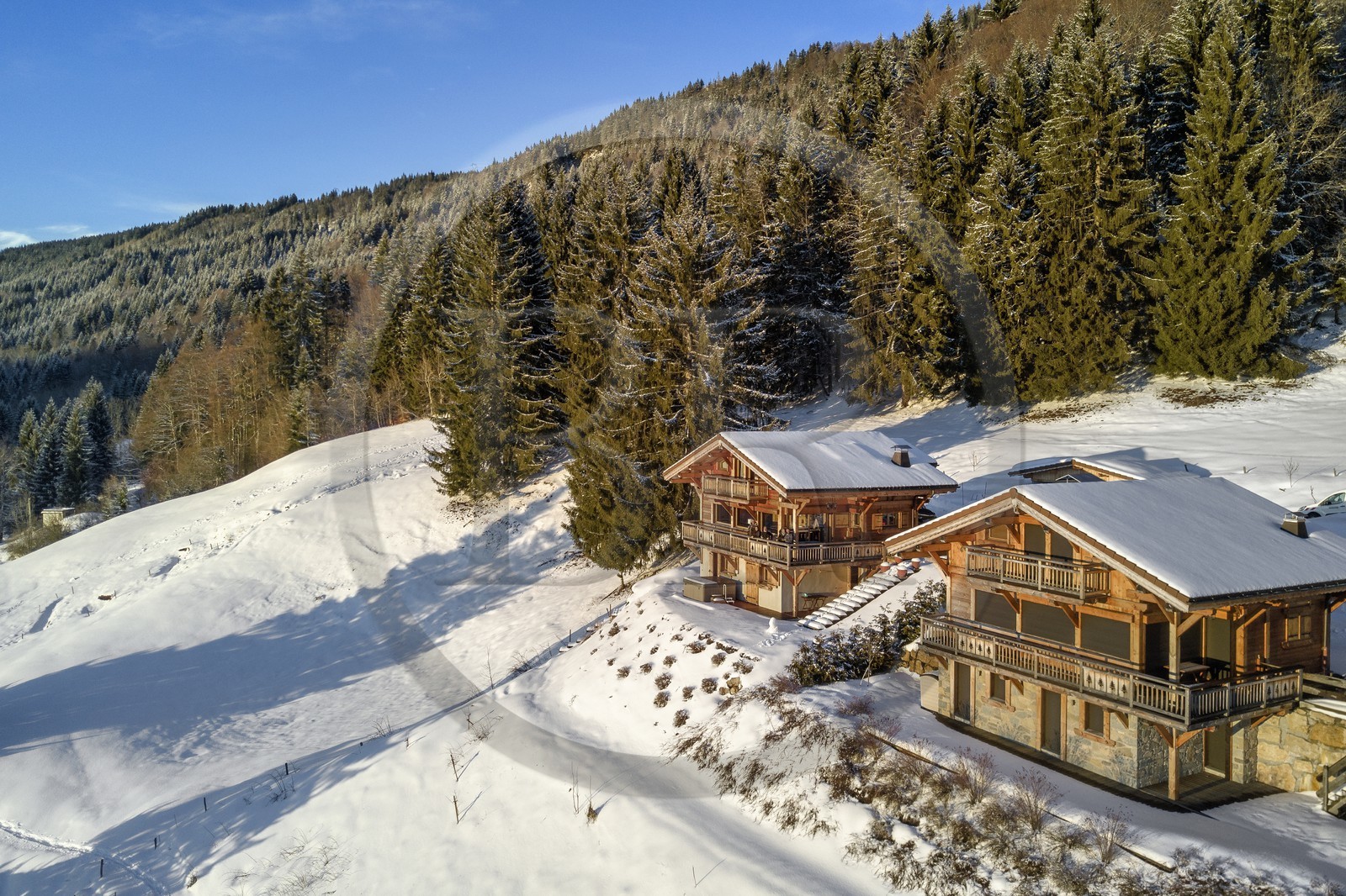 France, Haute-Savoie (74), station de ski Les Carroz d'Arâches, village d'Arâches-la-Frasse