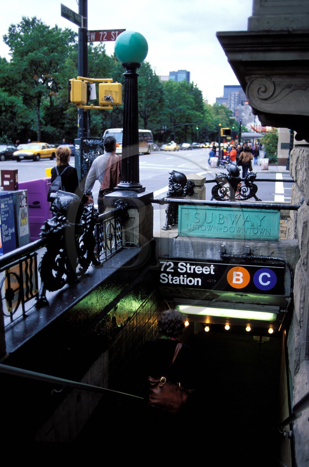 Etats-Unis, New York, Upper West Side, entrée souterraine du Central Park West