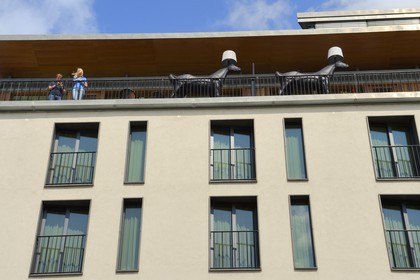 Suède, Västra Götaland, Göteborg (Gothenburg), terasse de l'Hotel Avalon