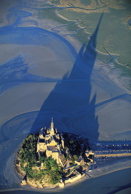France, Manche (50), Baie du Mont Saint-Michel, classé Patrimoine Mondial de l'UNESCO (vue aérienne)