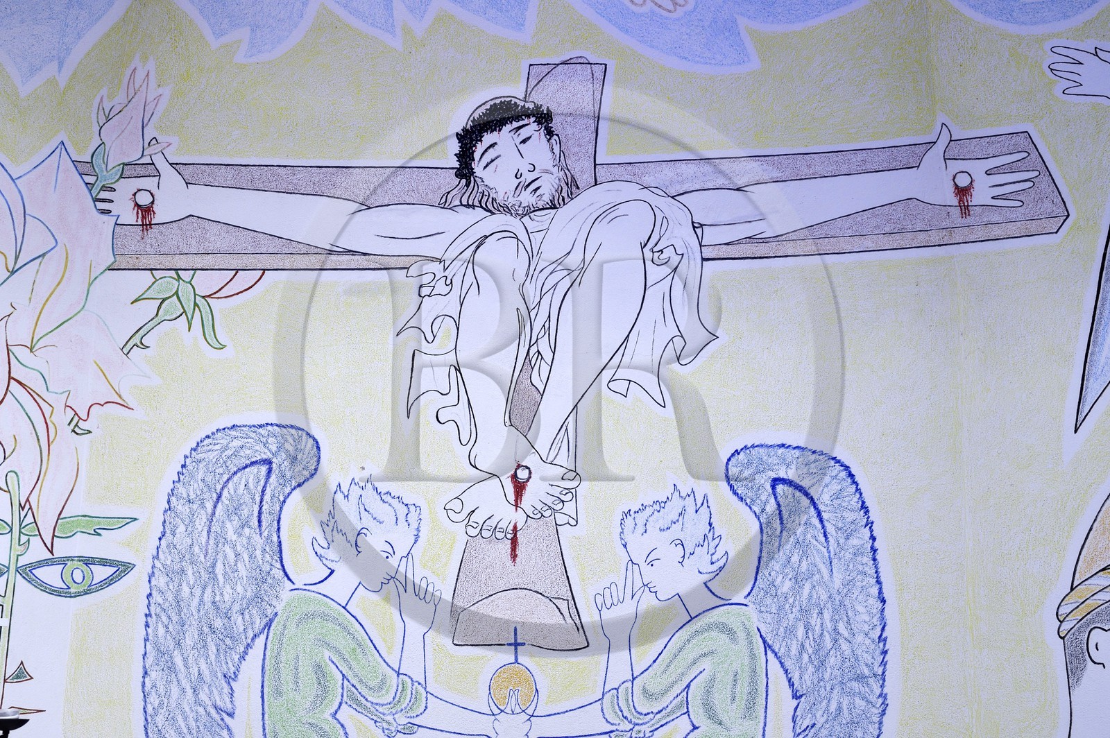 France, Var (83), Fréjus, chapelle Notre-Dame de Jérusalem conçue par Jean Cocteau et dédiée aux chevaliers du Saint-Sépulcre