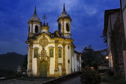 Brazil, Minas Gerais state, Ouro Preto, historical center listed as World Heritage by UNESCO, igreja de Sao Francisco de Assis, Saint Francis of Assisi church (Gold Route, Estrada Real)