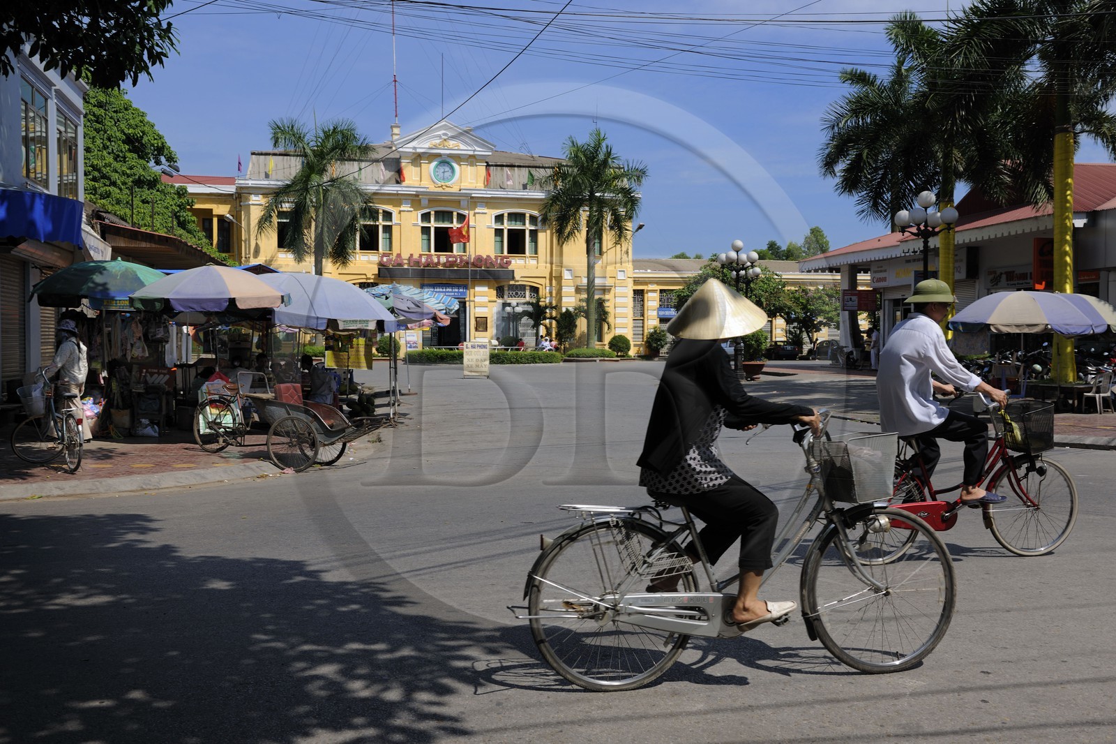 Vietnam, Haiphong, la gare de l'époque coloniale