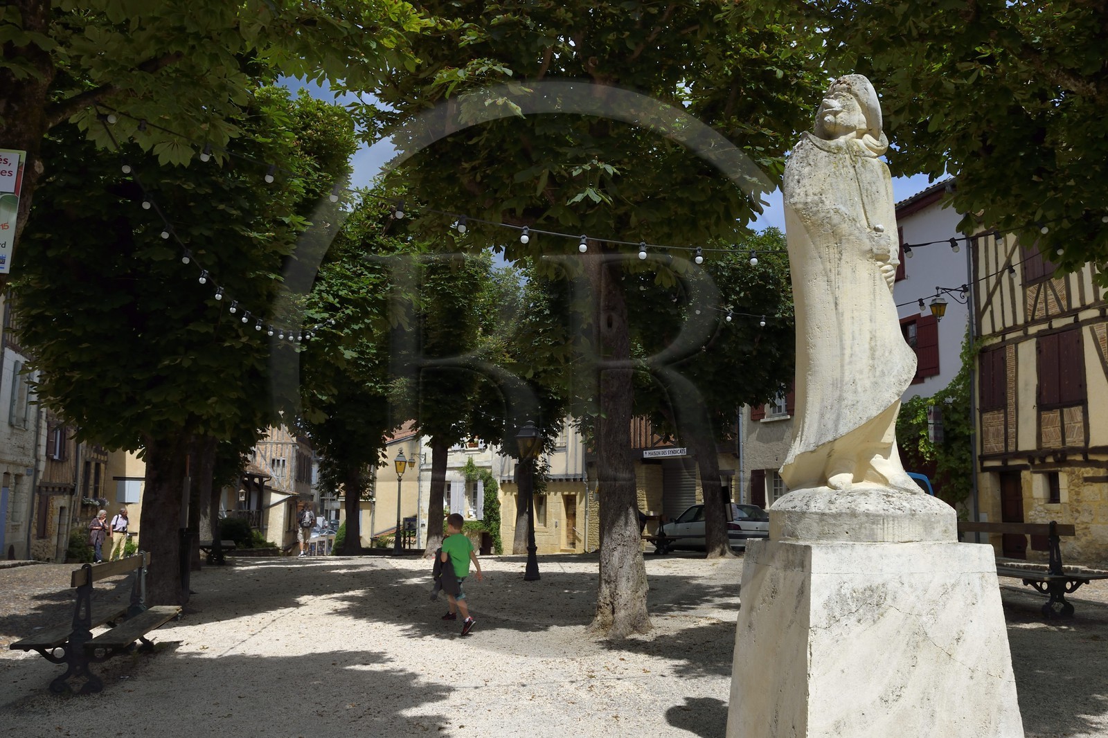 France, Dordogne, purple Perigord, Bergerac, place de la Myrpe, Cyrano de Bergerac statue