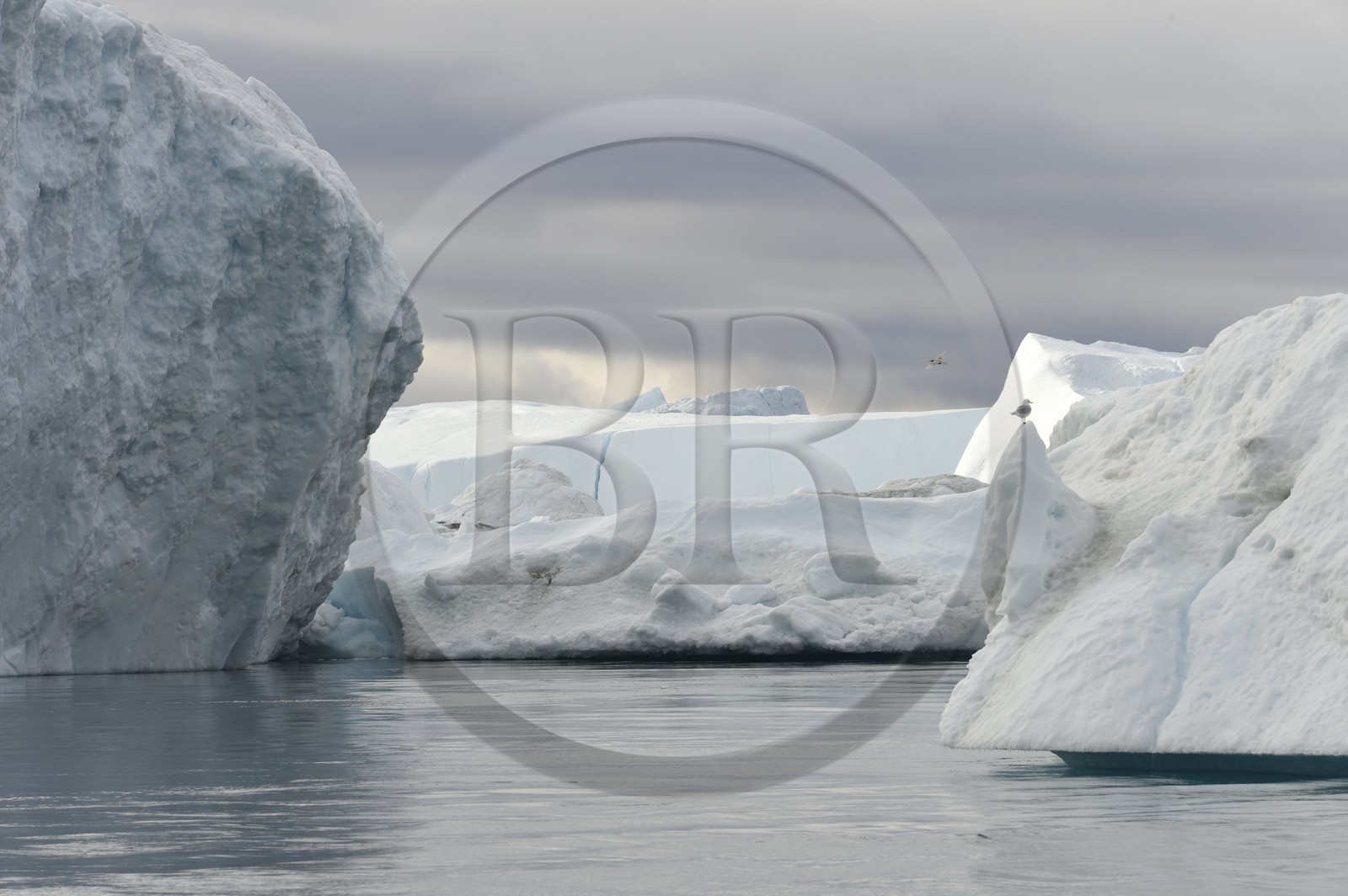 Groenland, cote ouest, baie de Disko, Ilulissat, fjord glacé classé Patrimoine Mondial de l'UNESCO qui est l’embouchure maritime du glacier Sermeq Kujalleq