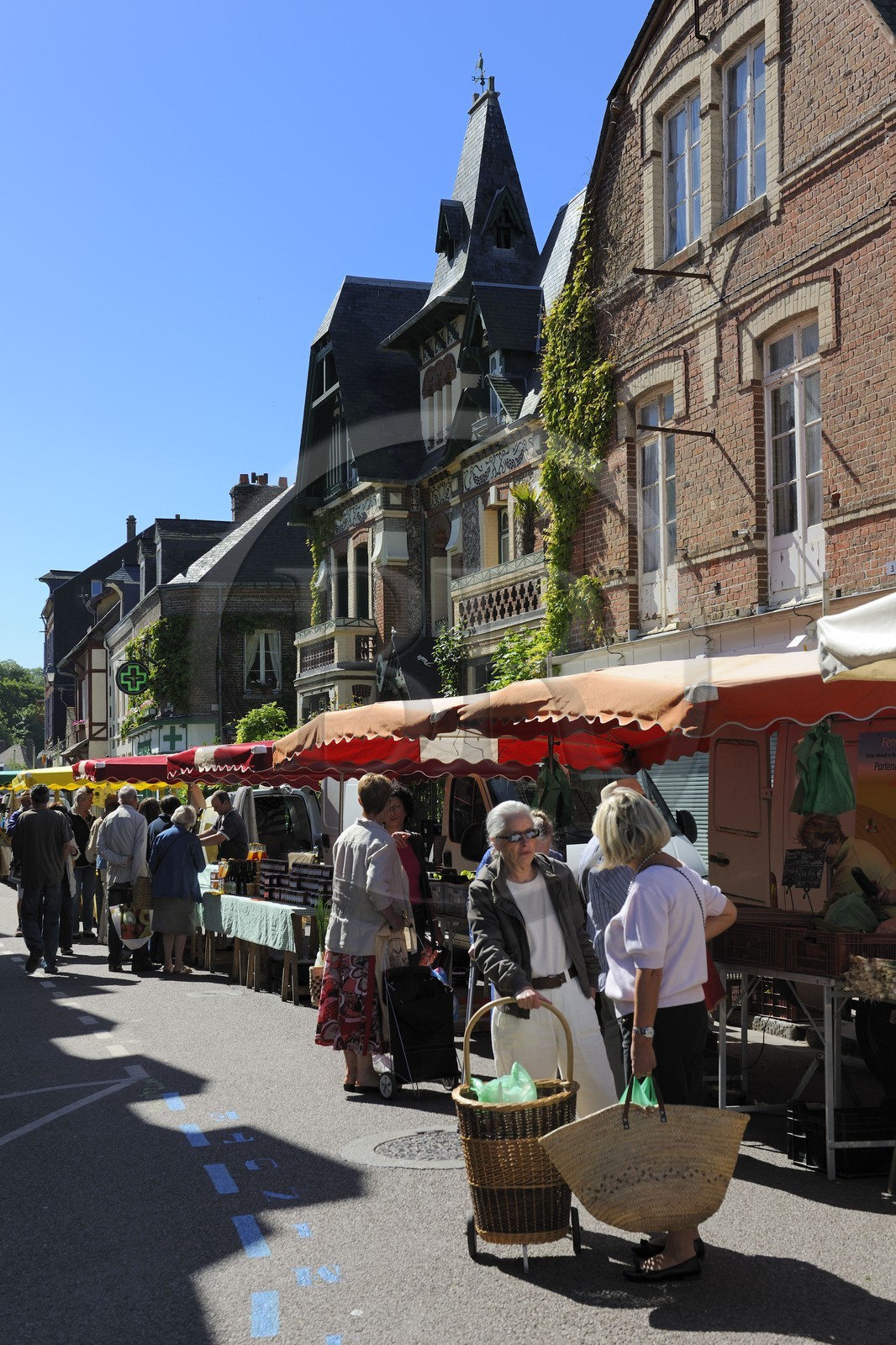 France, Seine-Maritime (76), Veules-les-Roses, jour de marché