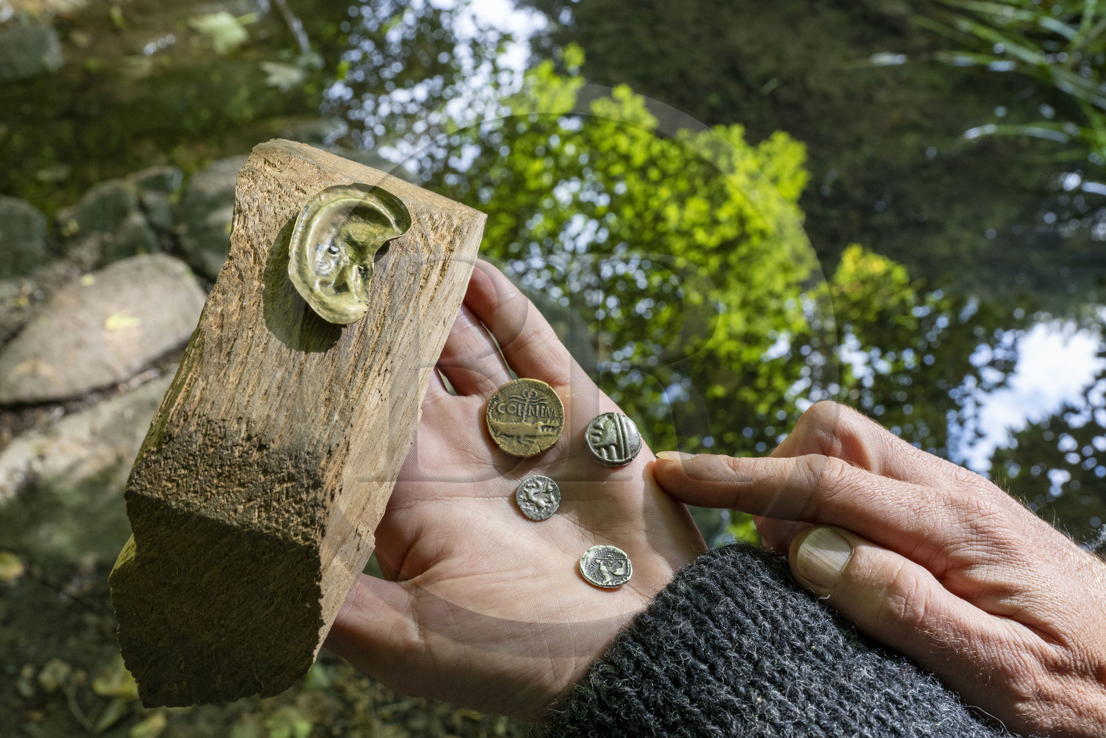 France, Saone et Loire, regional natural park of Morvan, Saint Leger sous Beuvray, oppidum of Bibracte, capital of the Celtic people of the Aedui, archaeological site on Mount Beuvray,
