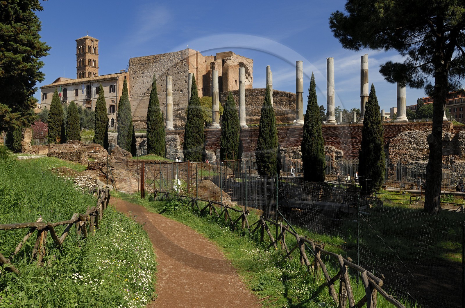 Italie, Latium, Rome, centre historique classé Patrimoine Mondial de l'UNESCO, le forum Romain