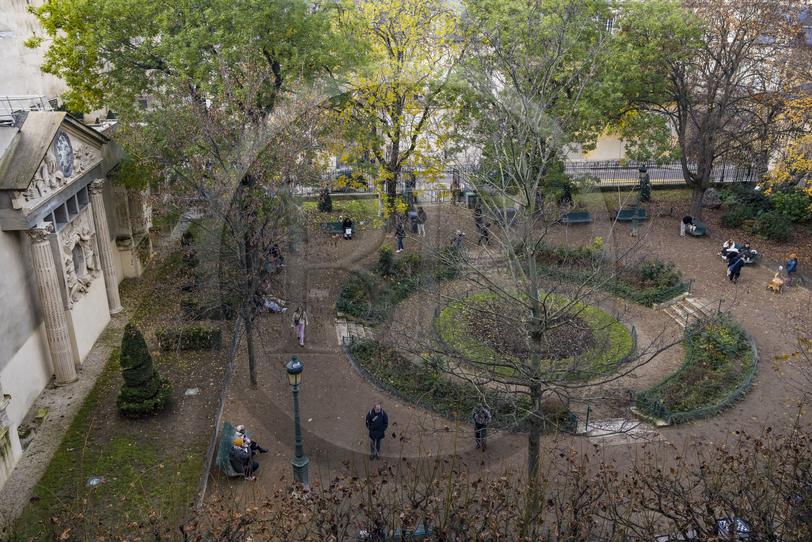 France, Paris, Marais district, Georges-Cain square on rue Payenne on the edge of the Carnavalet Museum
