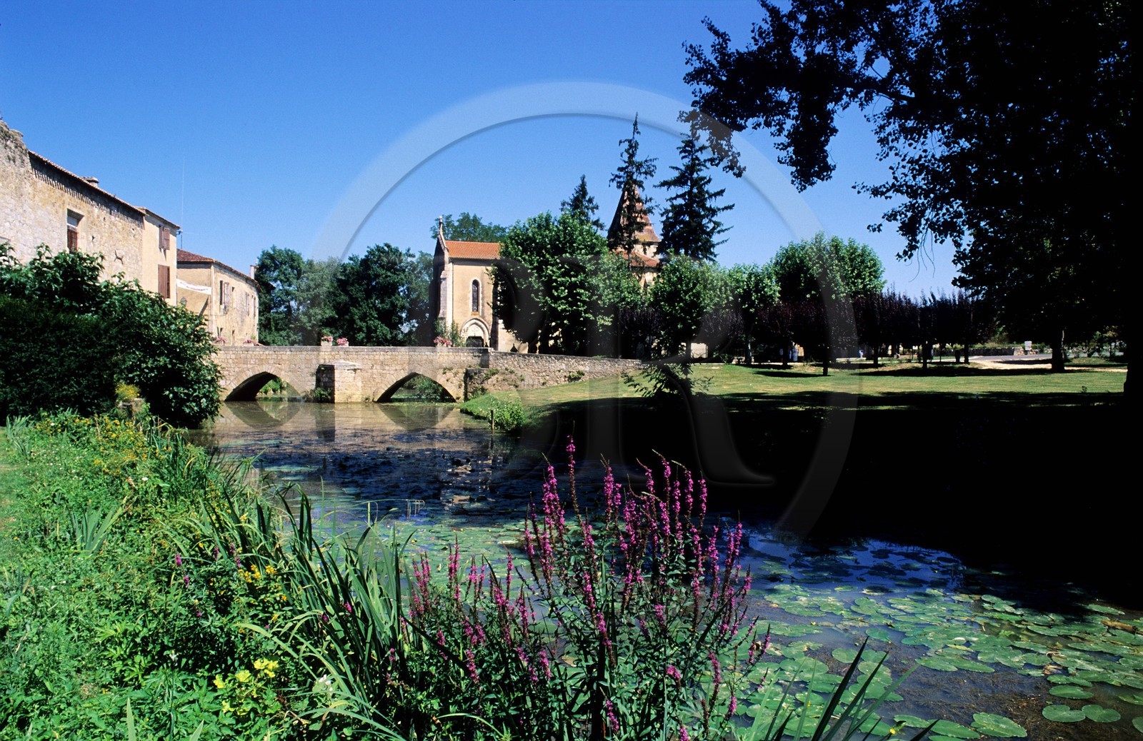 France, Gers (32), Fourcès, labellisé Les Plus Beaux Villages de France, le château