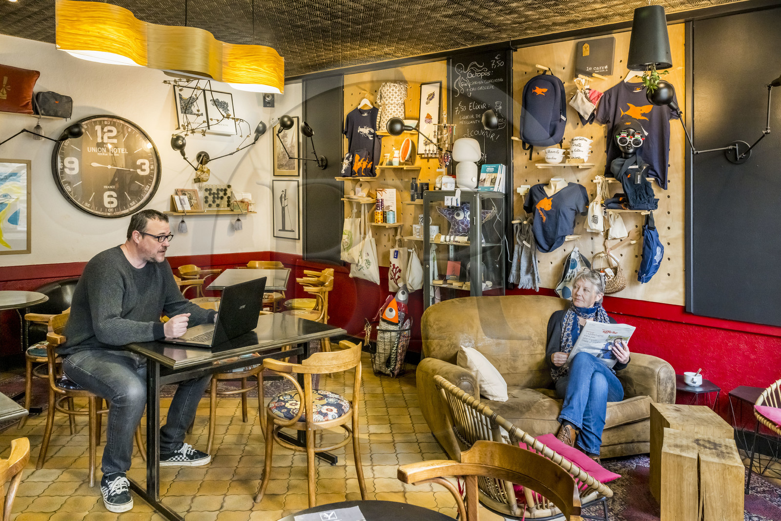France, Côtes-d'Armor, Tréguier, hotel Saint-Yves and its owner Cyril Raoux