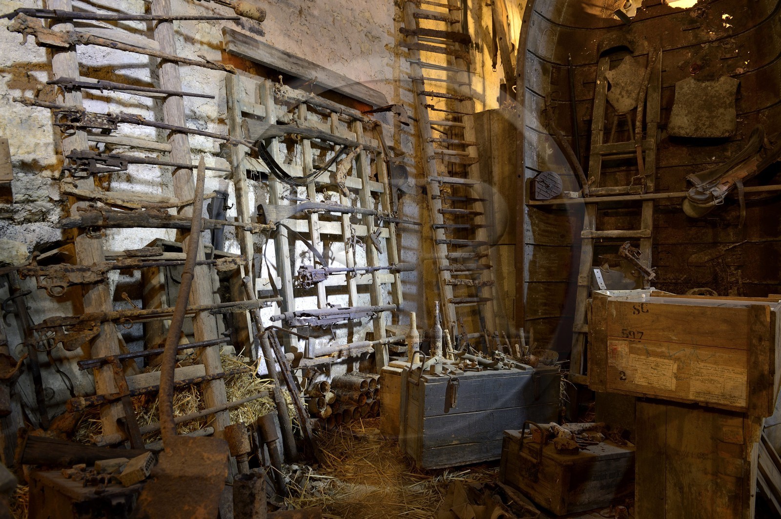 France, Meuse (55), Romagne-sous-Montfaucon, le musée informel appelé Romagne ‘14-’18 sur la vie quotidienne du soldat de la Grande Guerre créé par Jean-Paul de Vries