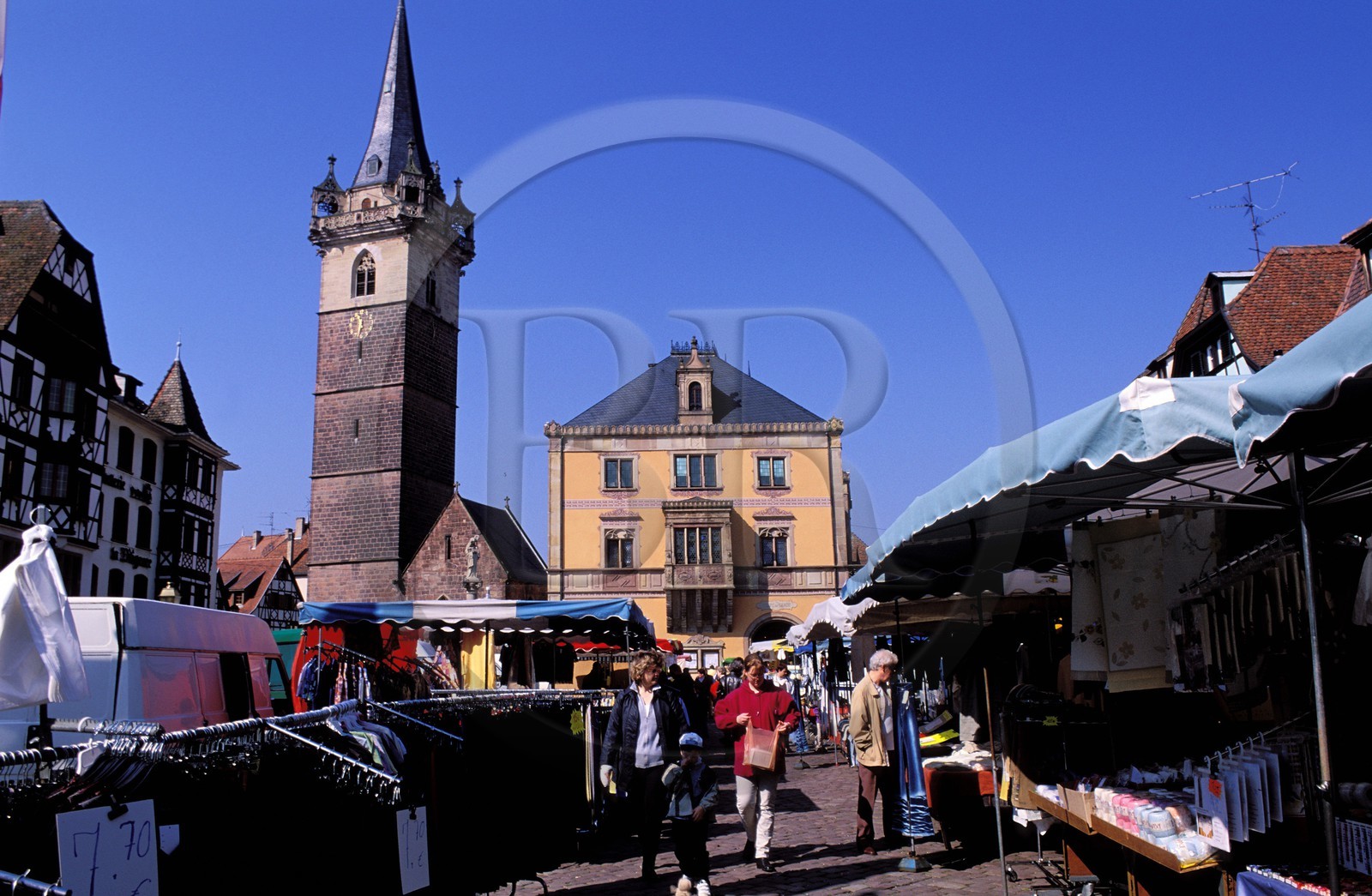 France, Bas-Rhin (67), Obernai, place du marché