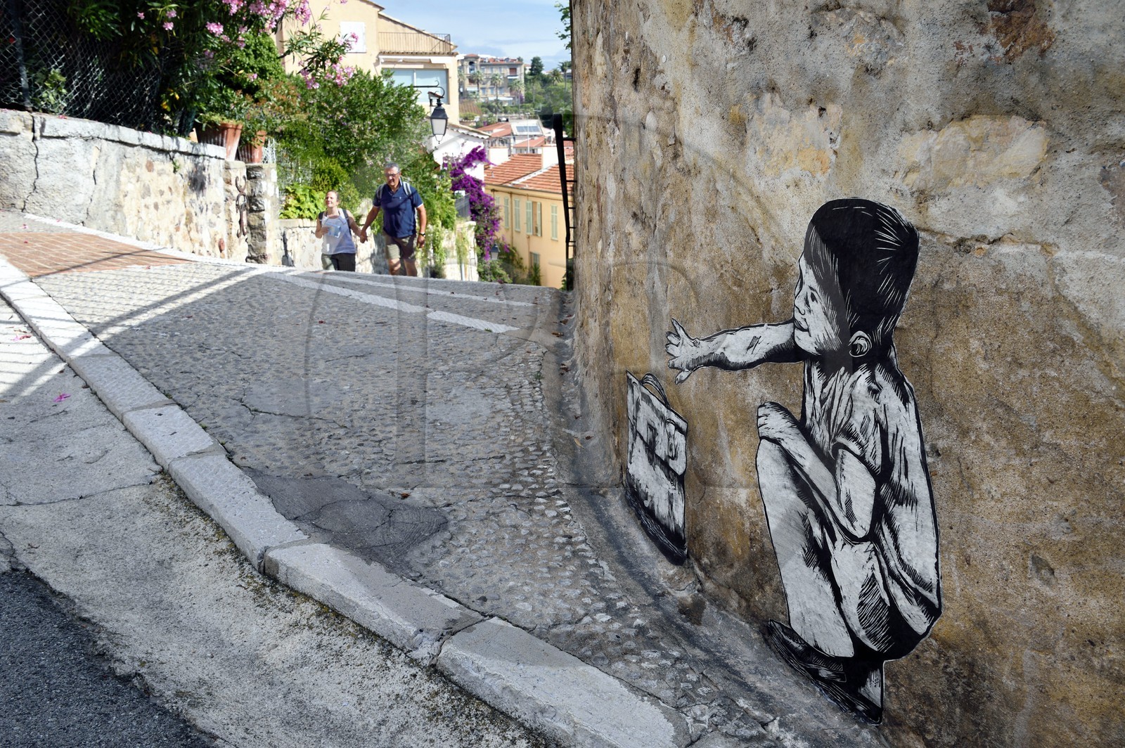 France, Alpes-Maritimes, Cannes, the old town in Le Suquet district, Olivia Paroldi street art