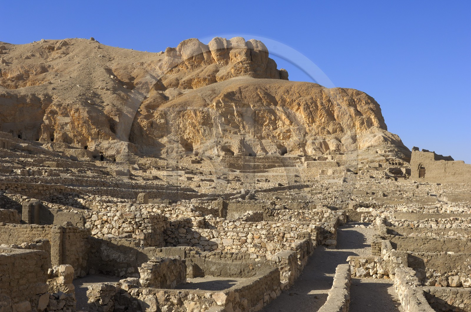 Egypt, Upper Egypt, Nile Valley, surroundings of Luxor, West bank, Thebes Necropolis listed as World Heritage by UNESCO,  Deir el-Medina, the Craftsmen valley