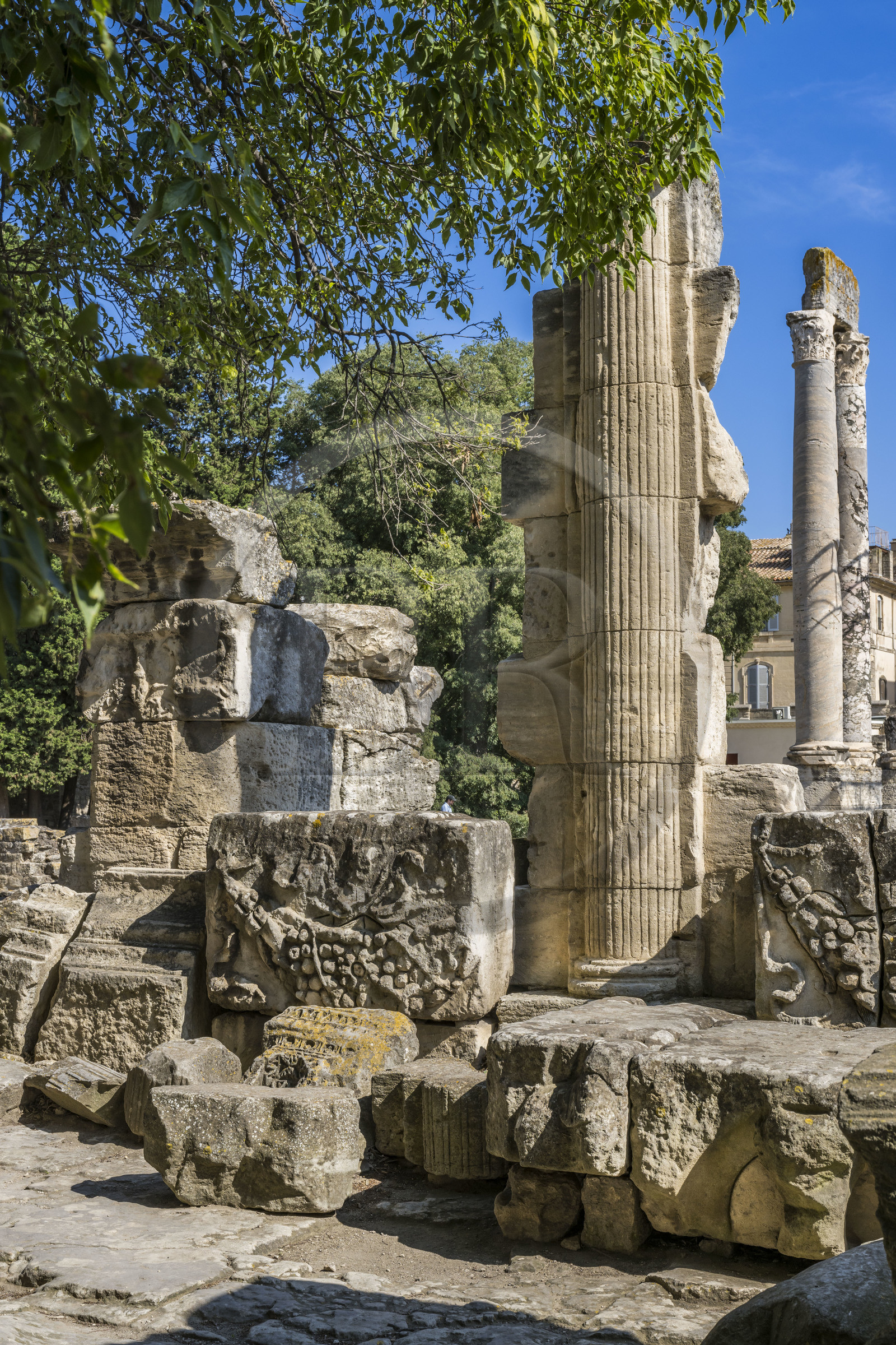 France, Bouches-du-Rhône (13), Arles, le théâtre antique du Ier siècle av. J.-C. classé Patrimoine Mondial de l'UNESCO