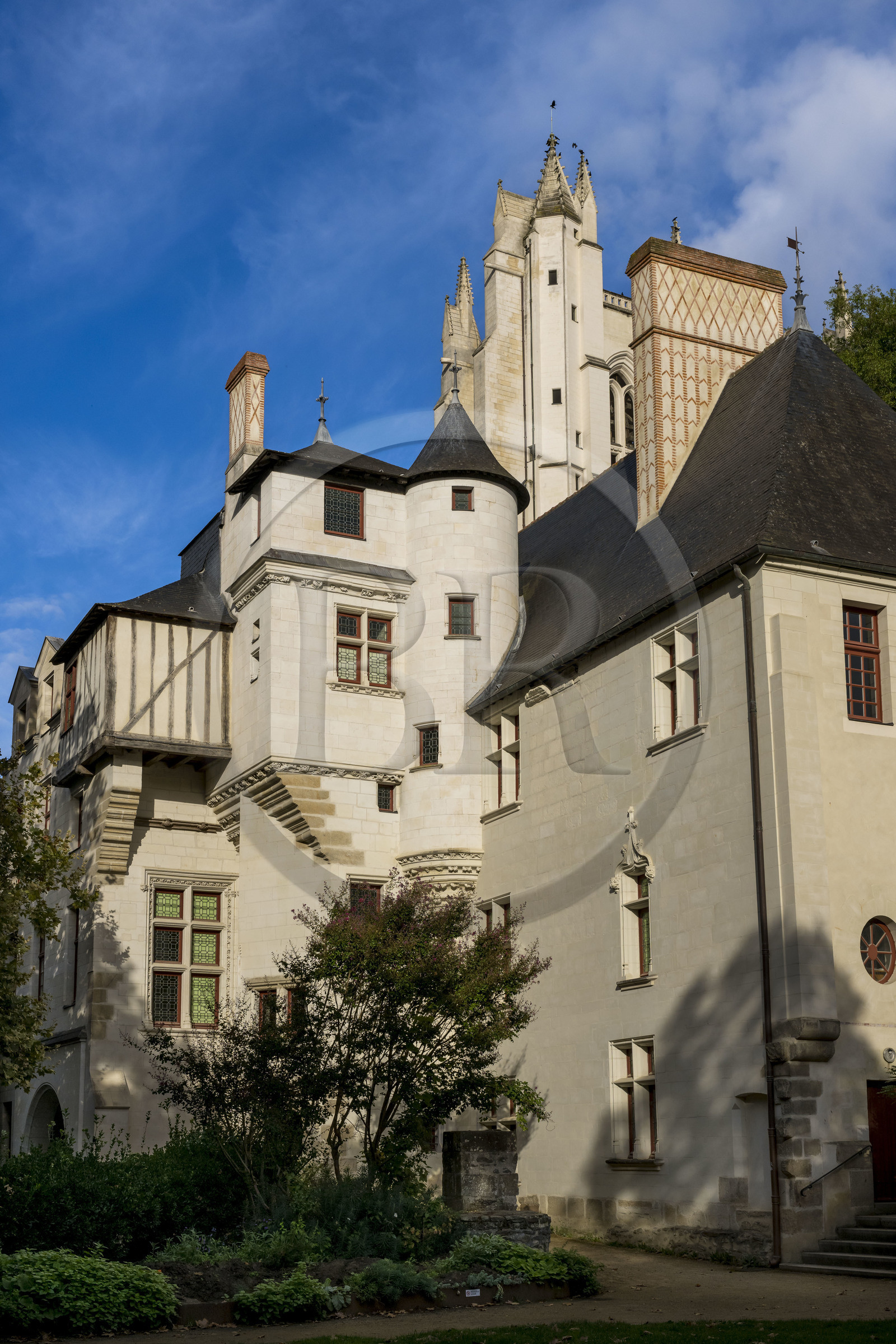 France, Loire-Atlantique (44), Nantes, quartier du Bouffay, manoir gothique de la Psallette (XVème siècle) dans les Jardins de la Psallette