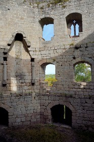 France, Bas-Rhin (67), Route des vins d'Alsace, Andlau, le chateau de Spesbourg construit vers 1250