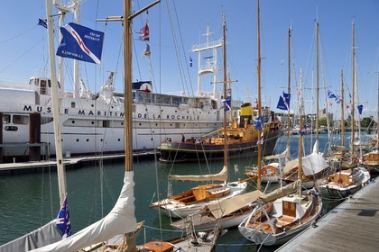 France, Charente-Maritime, La Rochelle, the Basin of the great yachts, Maritime Museum, the Frigate France I, flagship of the museum
