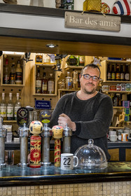 France, Côtes-d'Armor, Tréguier, hotel Saint-Yves and its owner Cyril Raoux