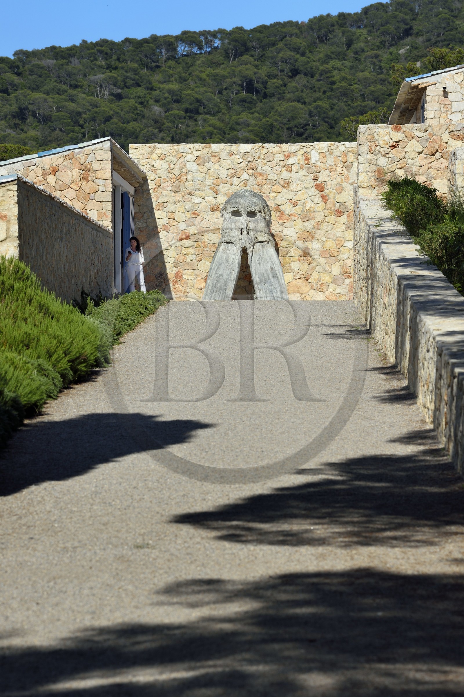 France, Var (83), Iles d'Hyères, parc national de Port Cros, Ile de Porquerolles, la Fondation Carmignac, Alicastre oeuvre de Miguel Barcelo