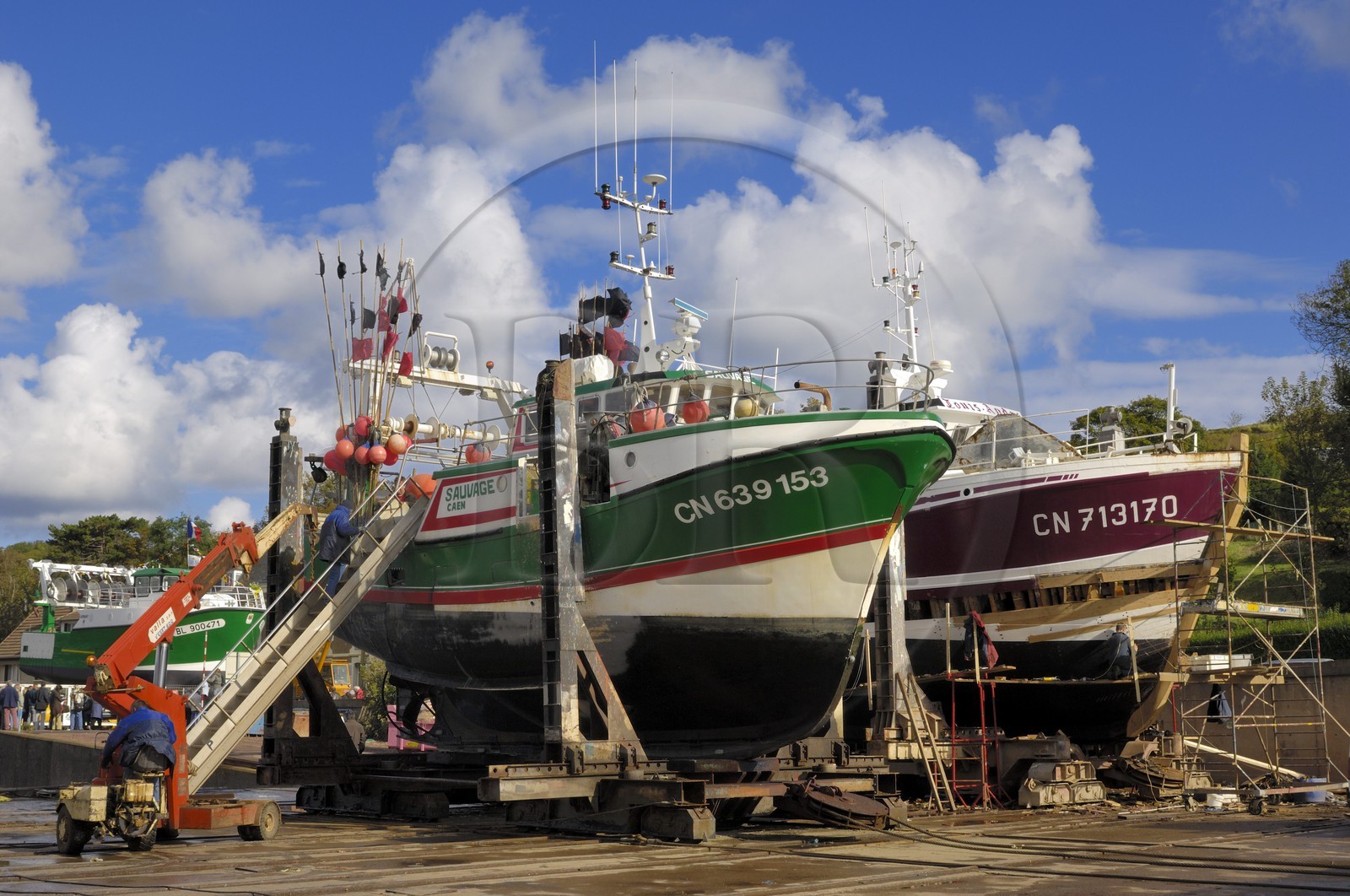 France, Calvados (14), Port-en-Bessin, le chantier naval