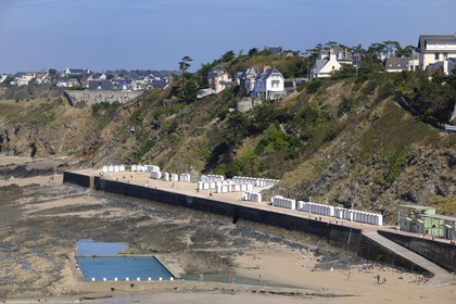 France, Manche, Cotentin, Granville and its sea water swimming pool