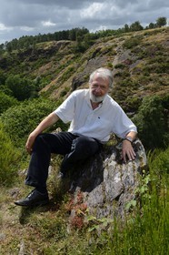France, Morbihan (56), forêt de Brocéliande, Tréhorenteuc, l'écrivain et conteur Jacky Ealet