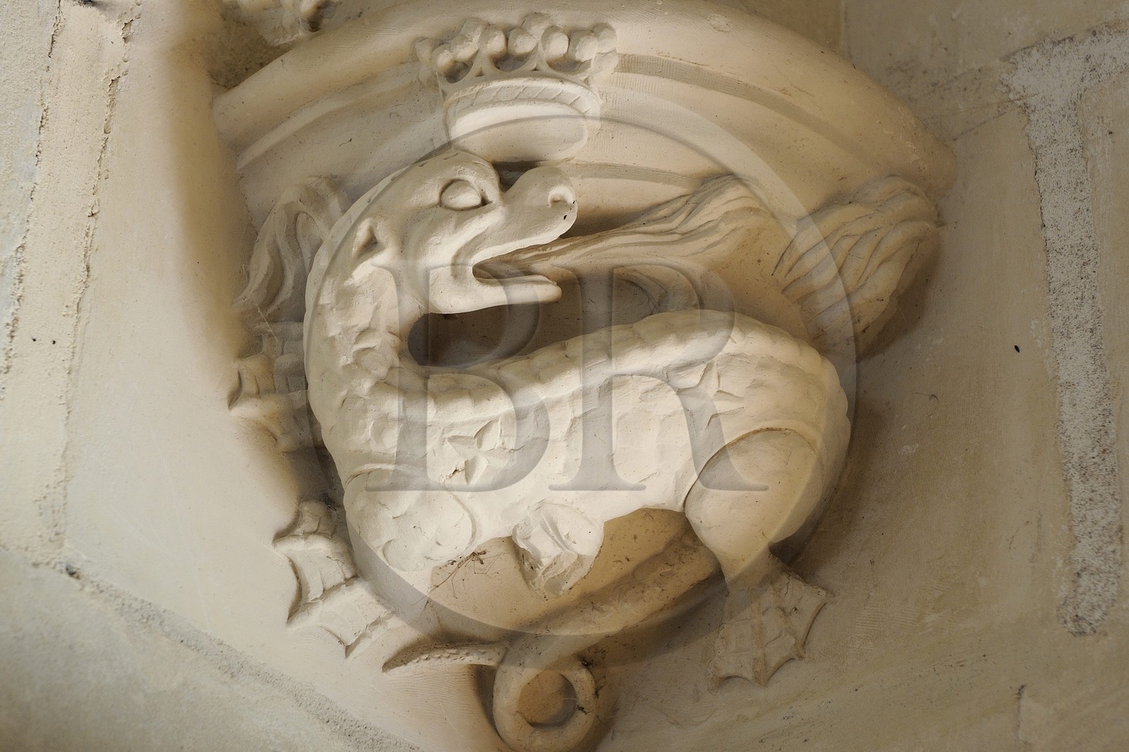 France, Indre-et-Loire (37), Vallée de la Loire classée Patrimoine Mondial de l' UNESCO, château d' Azay-le-Rideau, détail de la voûte du passage