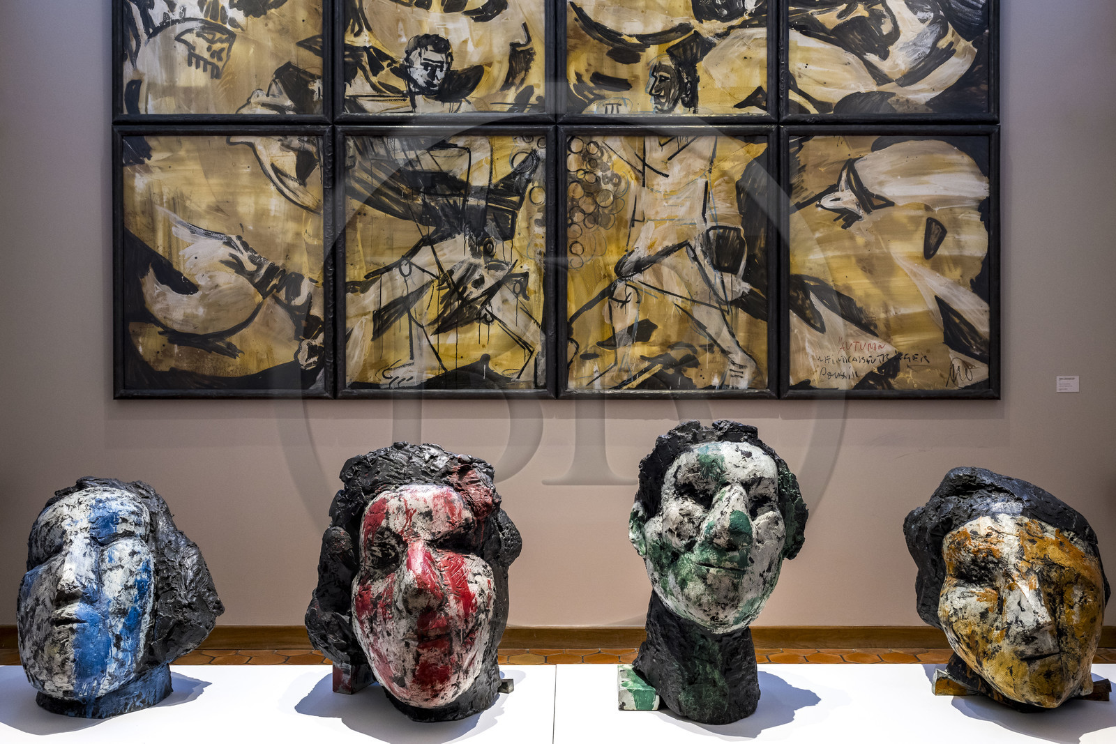 France, Paris, Musée Maillol art museum, Markus-Maillol exhibition by German artist Markus Lüpertz in dialogue with the work of Aristide Maillol