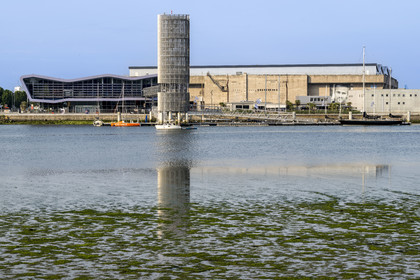 France, Morbihan, Lorient, Lorient La Base, former submarine base built by the Germans during the Second World War,  Cité de la Voile Eric Tabarly